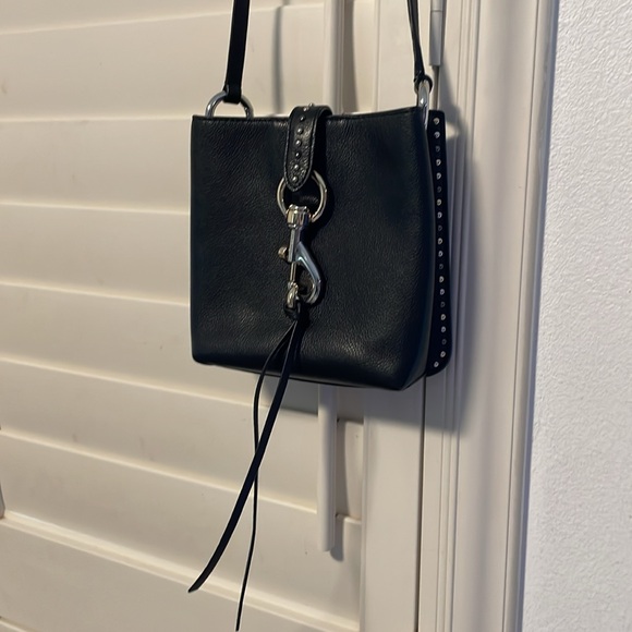 Rebecca Minkoff Black Small Leather Bucket Crossbody Two Tone Hardware - Picture 2 of 12